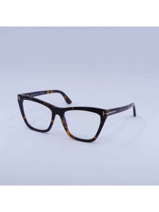 Tom Ford FT5971-B 052 Eyeglasses Havana with Clip-On 54mm Cat Eye Frame main image 5